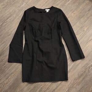 H&M Elegant Black Long Sleeve Dress
